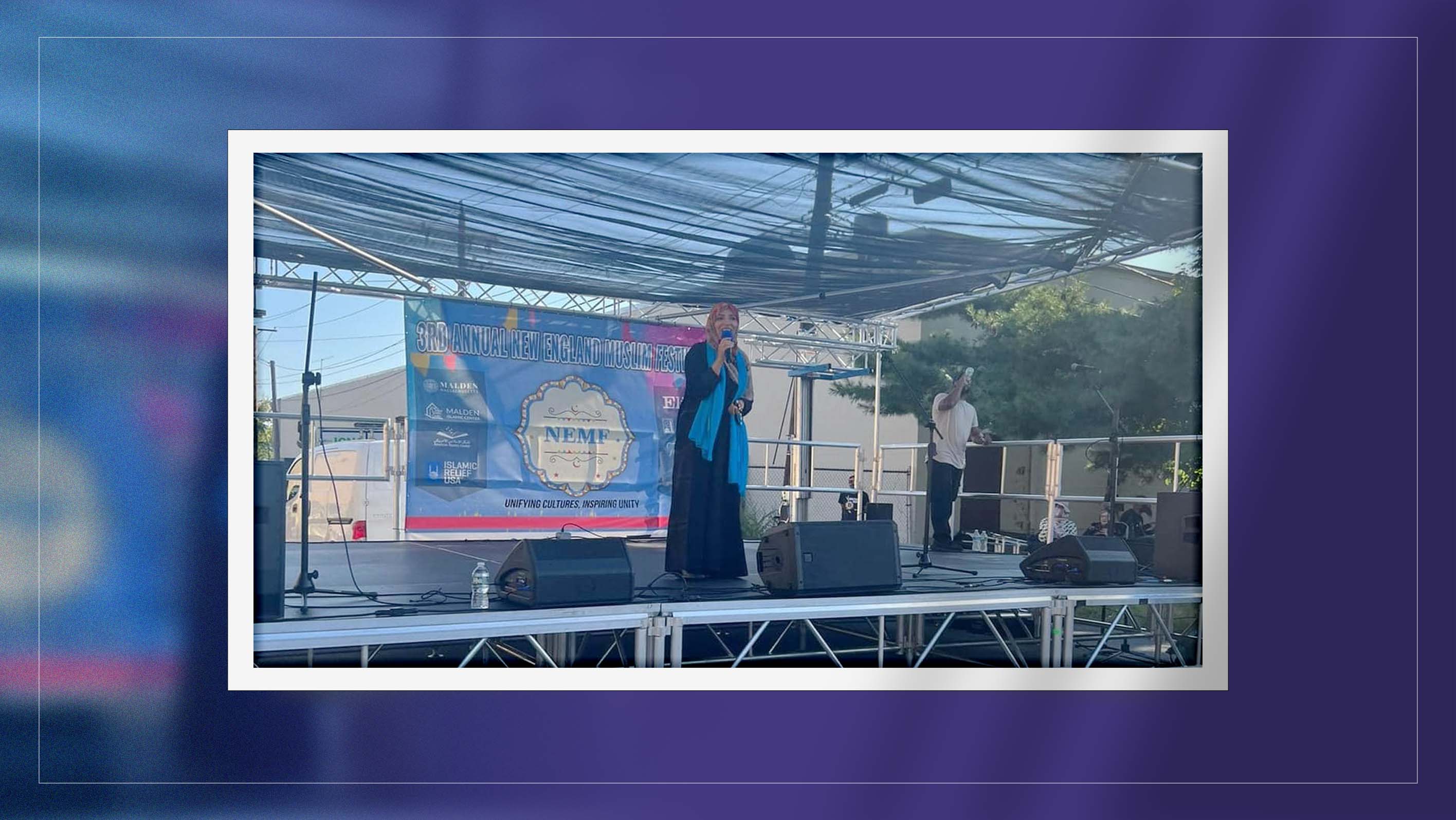 توكل كرمان تلقي كلمة أمام مهرجان الجاليات الاسلامية في نيو انجلاند بأمريكا